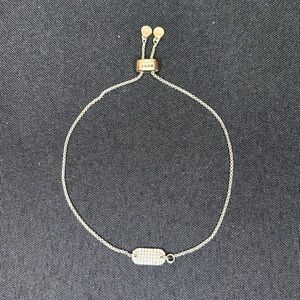 DNKY Slider Bracelet, Gold, Rhinestones, Oval Pendant